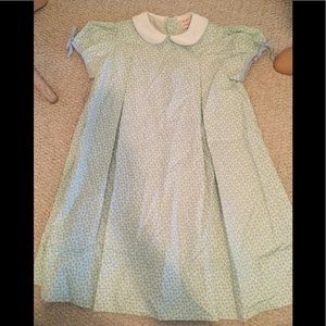 Mary James dress 4 green/blue new button back